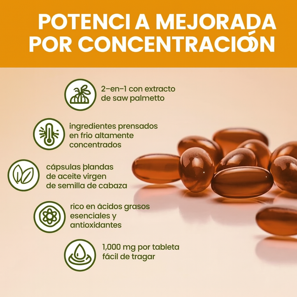 Aceite de Semilla de Calabaza – Cápsulas Blandas