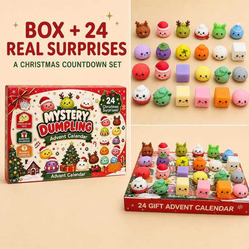 2026 Christmas Dumpling Squishy Advent Calendar - 24-Day Countdown
