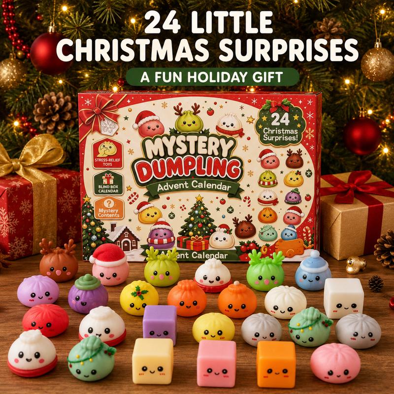 2026 Christmas Dumpling Squishy Advent Calendar - 24-Day Countdown
