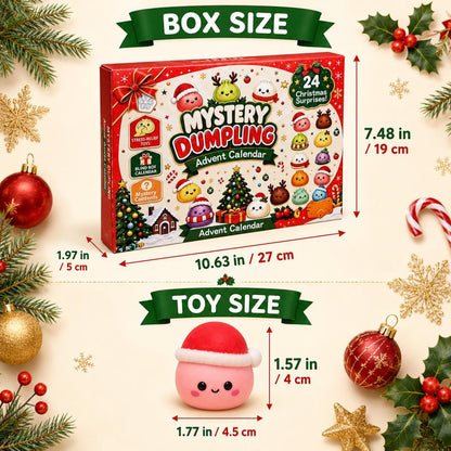 2026 Christmas Dumpling Squishy Advent Calendar - 24-Day Countdown