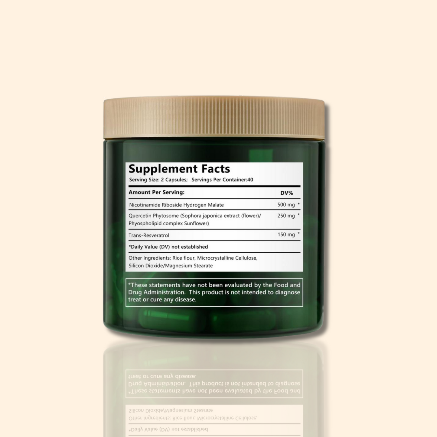 Flaurica® NAD+ Supplement with Resveratrol & Quercetin