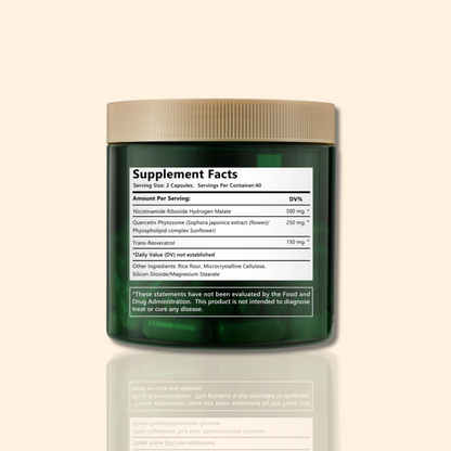 Flaurica® NAD+ Supplement with Resveratrol & Quercetin