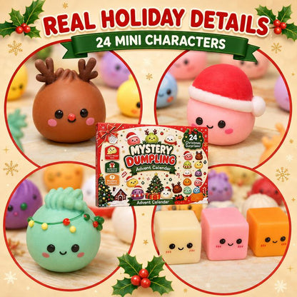 2026 Christmas Dumpling Squishy Advent Calendar - 24-Day Countdown