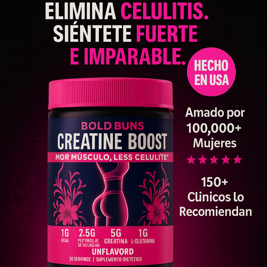Bold Buns Creatina para mujeres - Brillo de la piel y salud capilar!
