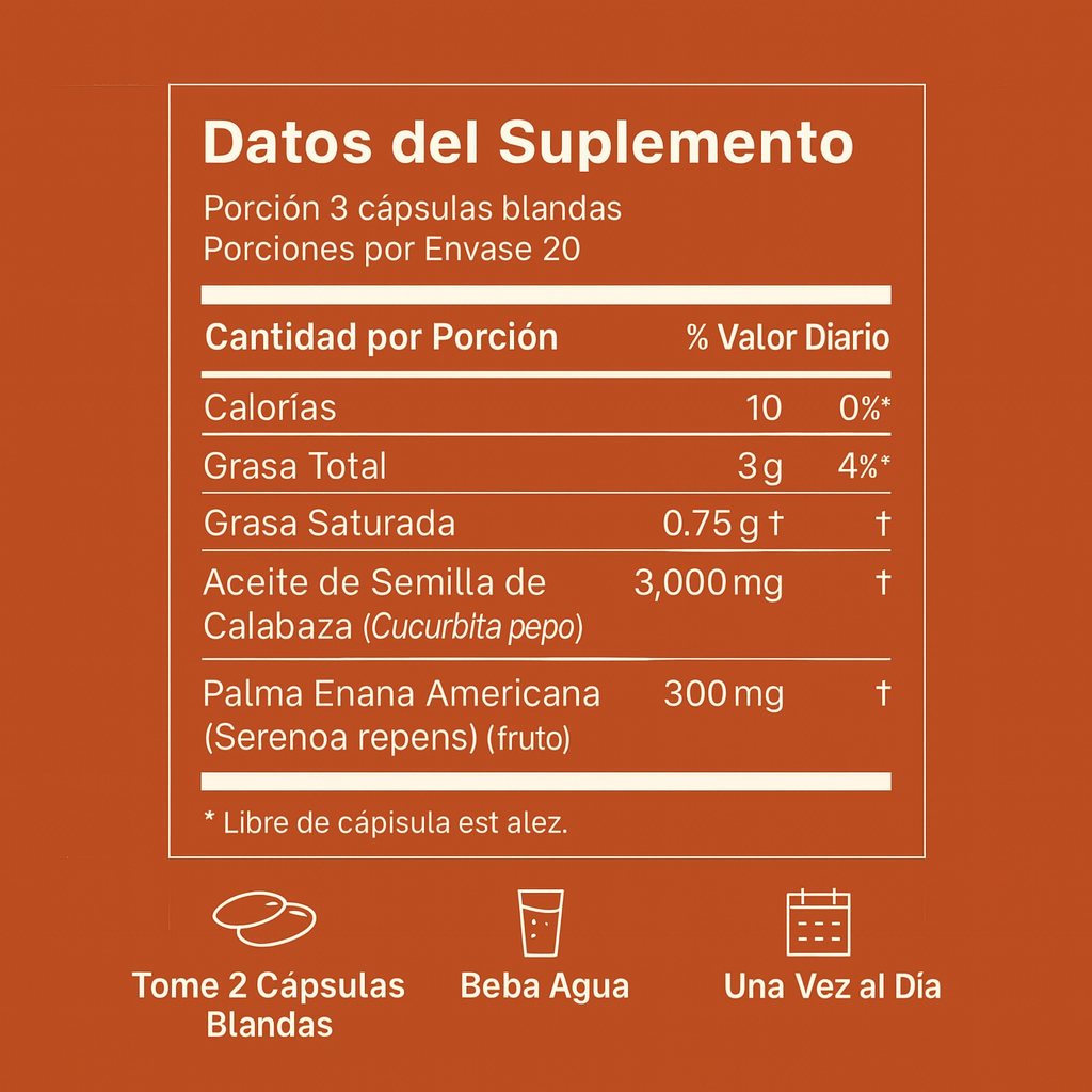 Aceite de Semilla de Calabaza – Cápsulas Blandas