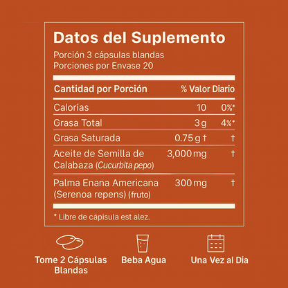 Aceite de Semilla de Calabaza – Cápsulas Blandas