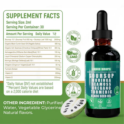 100% Organic 10-in-1 Soursop Extract Drops